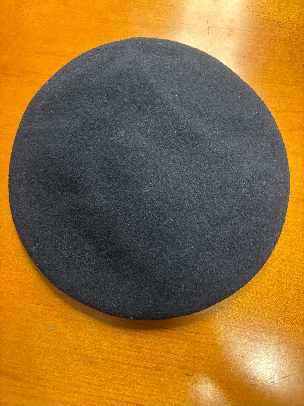 Vintage 1953 British Fez Co Wool Knitted Beret Navy Blue